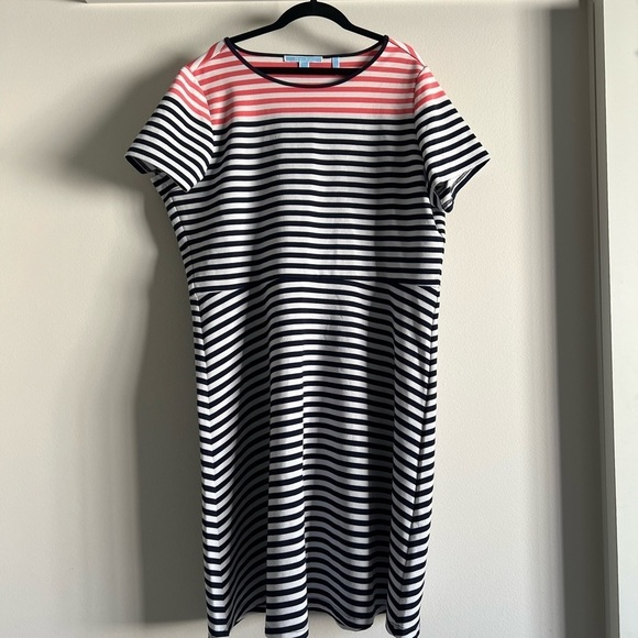 Draper James Stripe Ponte Knit A Line Dress 1X - Picture 3 of 11